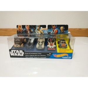 Star Wars Hot Wheels Heroes Of The Resistance 5 Pack Character Cars 2016 NIP